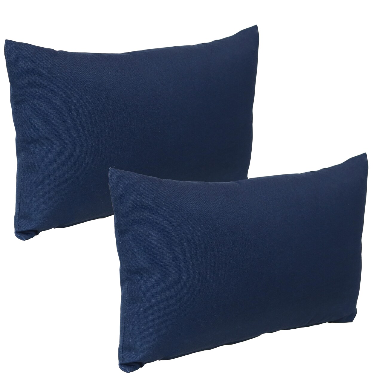 Sunnydaze Lumbar Throw Pillow Cover - 20 In - Navy - Set Of 2