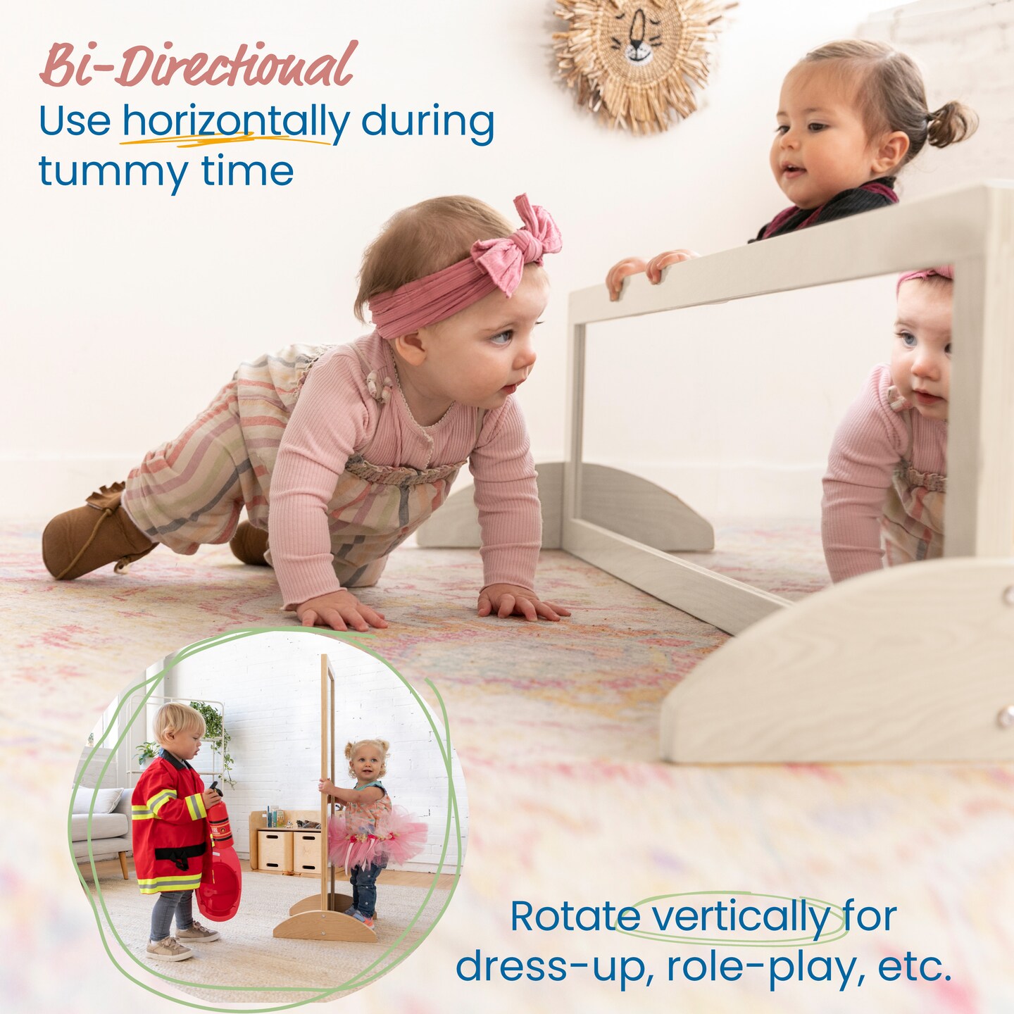 Double-Sided Bi-Directional Mirror, Kids Furniture