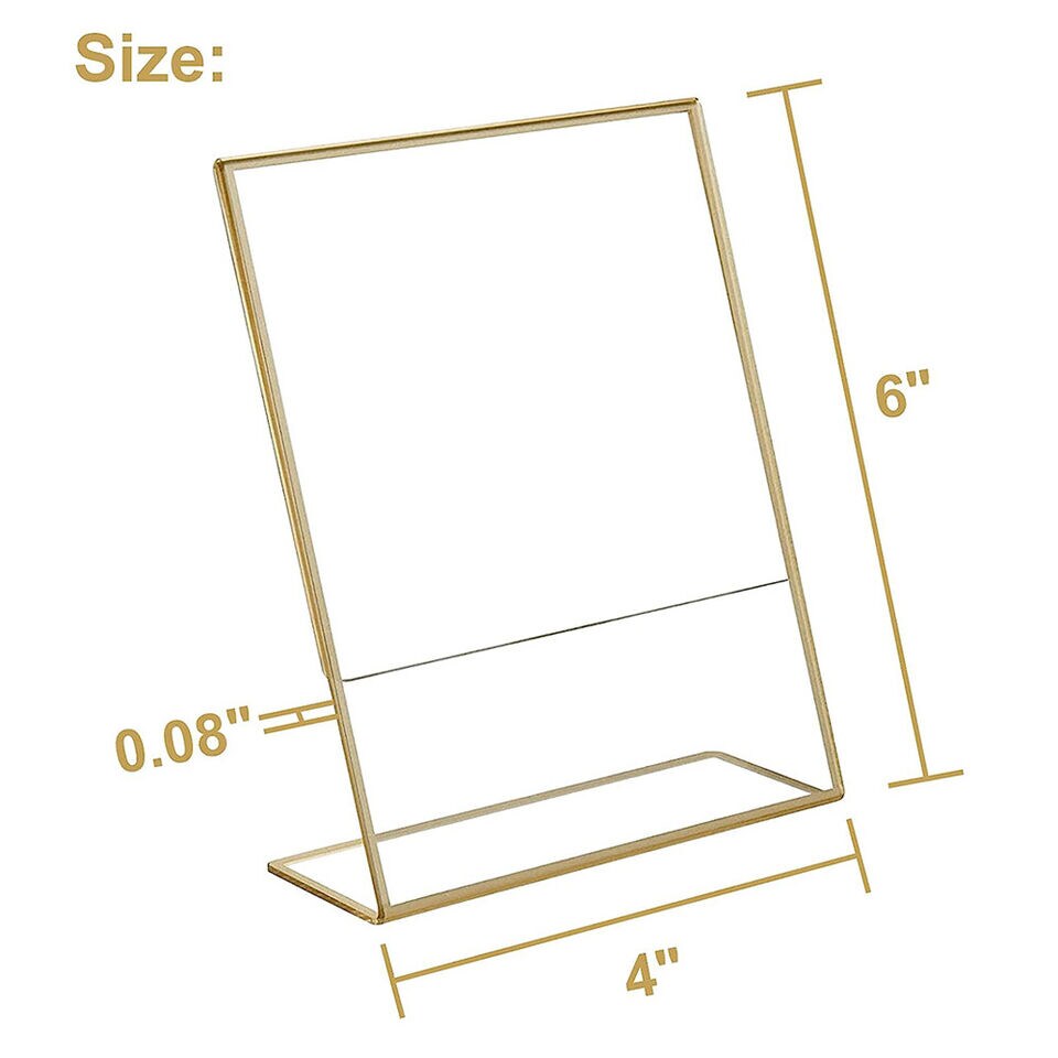 12-Piece Clear Brochure Sign Holder Display