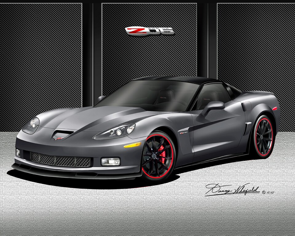 2012 C6 Chevrolet Corvette Z06 - Cyber Grey - Art Print by Danny