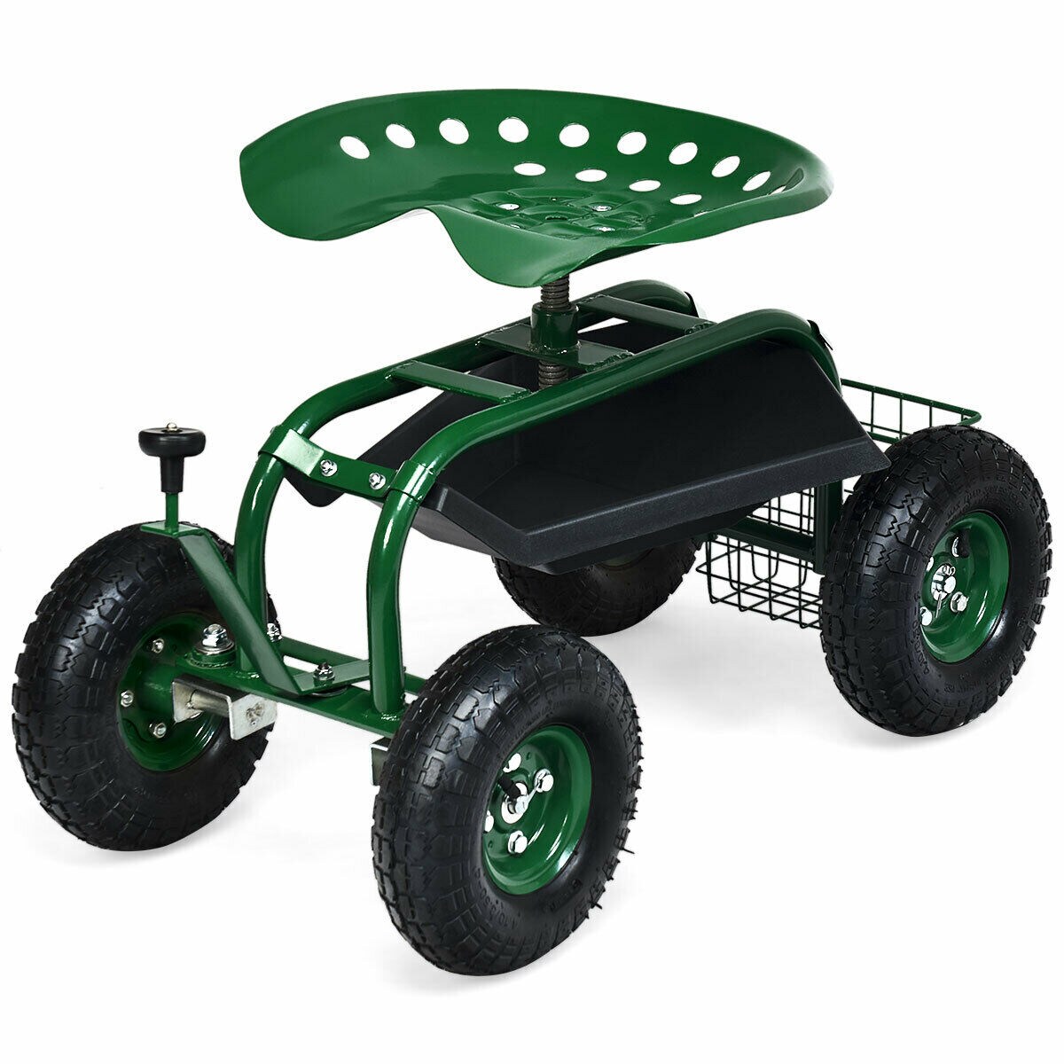 4-wheel Rolling Garden Cart Work Seat