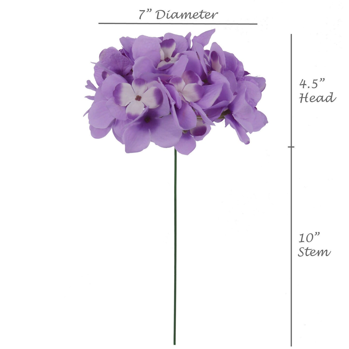 10-Pack: Lavender Hydrangea Picks, 10" Long, 7" Wide by Floral Home®