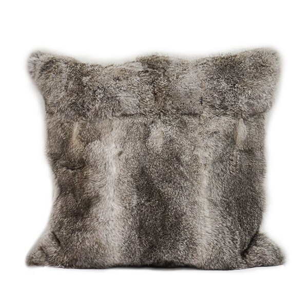 Rabbit Fur Pillow 20X20&#x22;