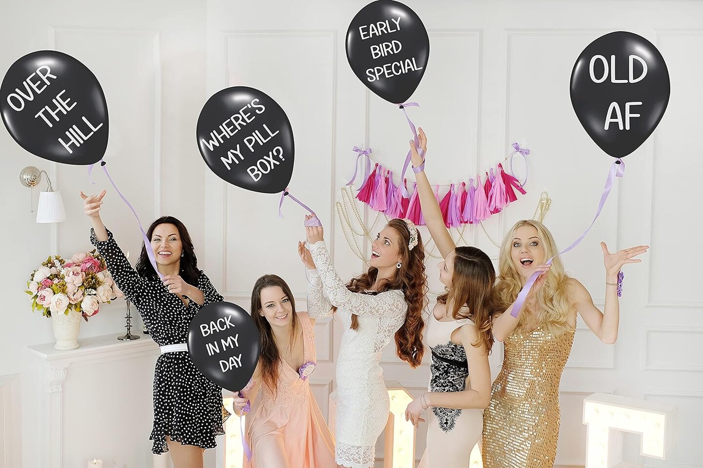 Funny Abusive Balloons | Fun Decoration for Adult Birthday Party | 8 Pack with Different Phrases (8 Pack)