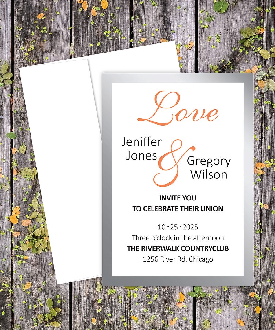 Great Papers! Flat Card Invitation and Envelopes, Metallic Silver Border, 5.5&#x22; x 7.75&#x22;, Printer Compatible, 20 Invitations/20 Envelopes