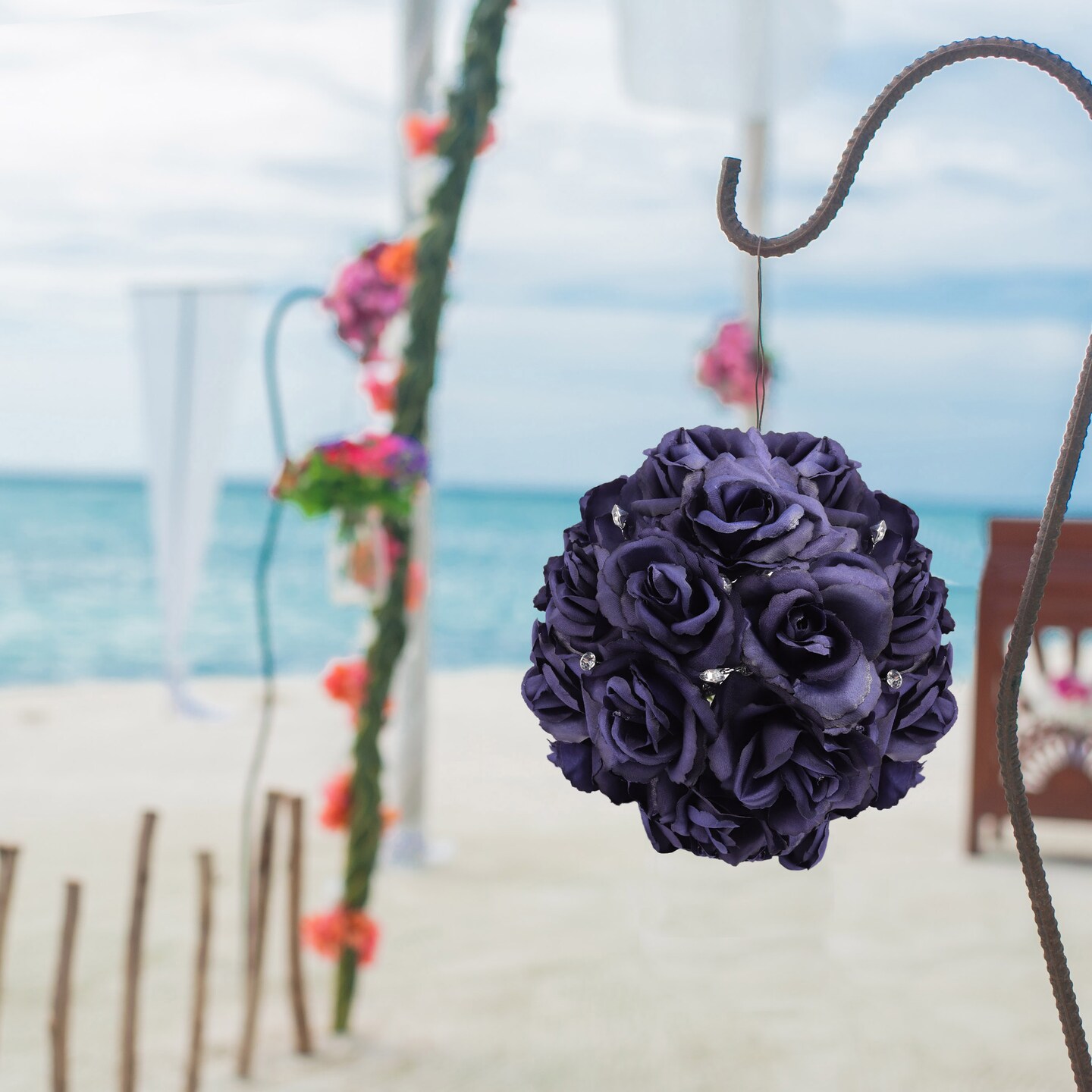 100-Pack: Navy Blue Silk Rose Picks, 8" Stems, 3" Wide, Floral Home by Artificial Flowers