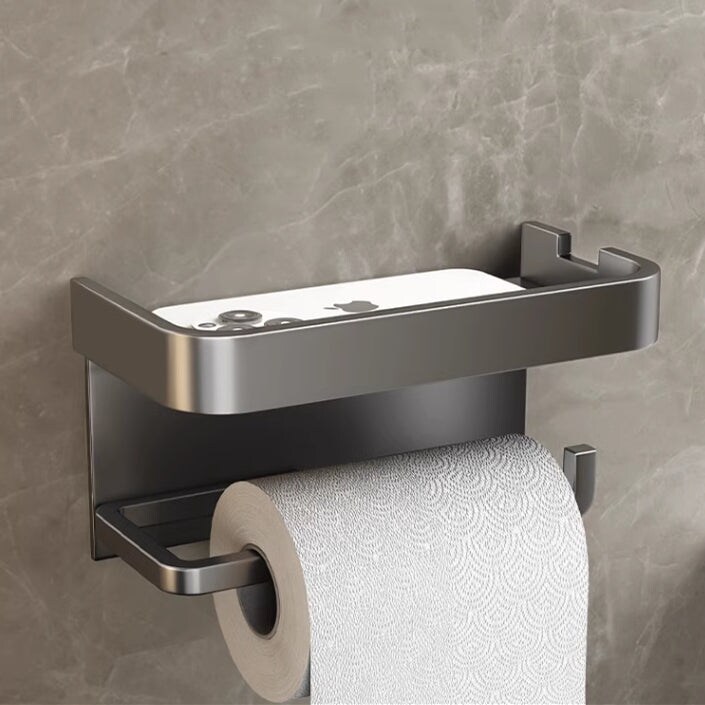 Allsumhome Paper Towel Holder Storage Box Waterproof No Punch Installation Rustproof