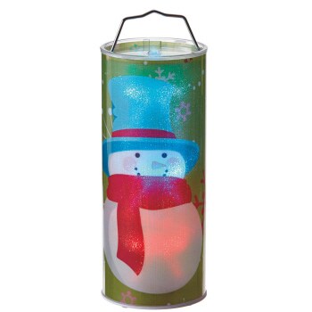Midwest 12&#x22; Blue Transparent Snowman LED Color Changing Lighted Hanging Christmas Lantern