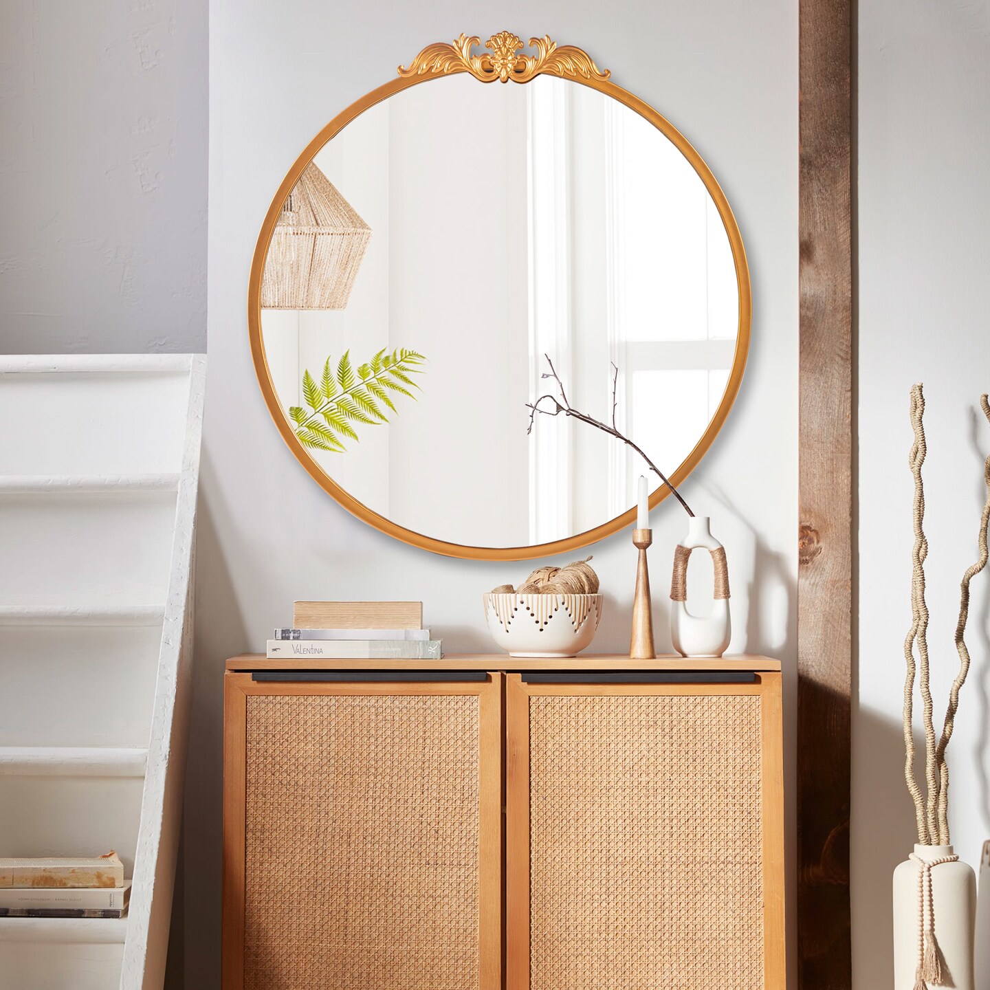 Arched Full Length Mirror Vintage Carved Mirror Iron Frame Wall Mirror