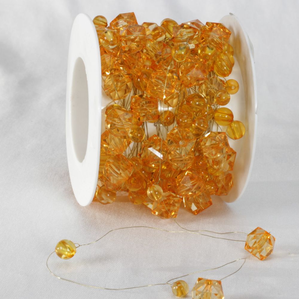 The Ribbon People Fire Orange Garland Ribbon 0.5&#x22; x 22 Yards