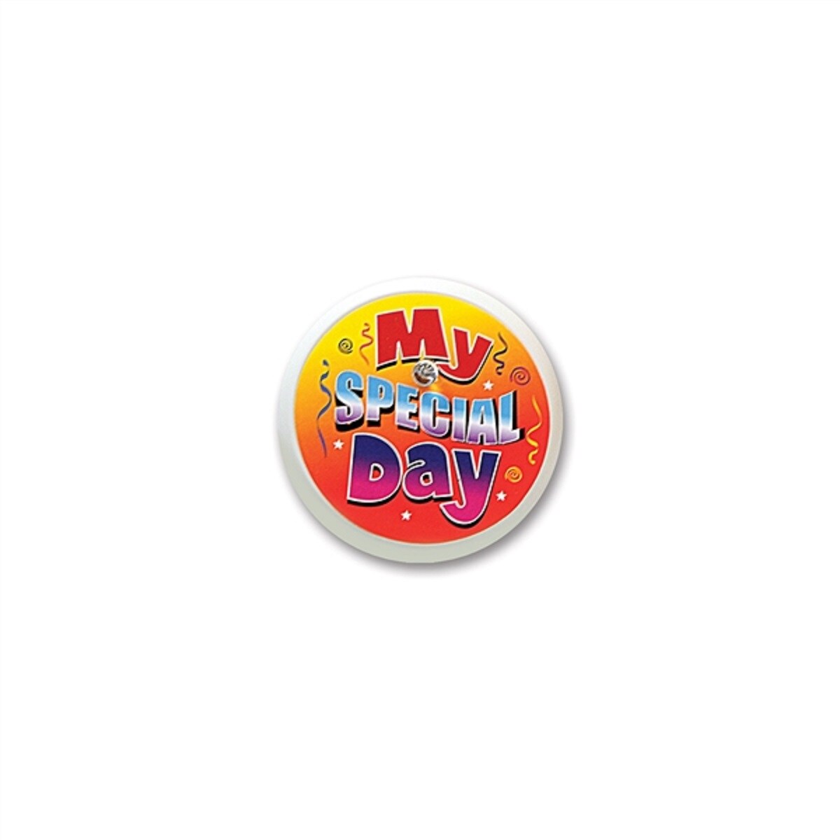 Beistle Pack of 6 Colorful &#x22;My Special Day&#x22; Decorative Blinking Buttons 2&#x22;
