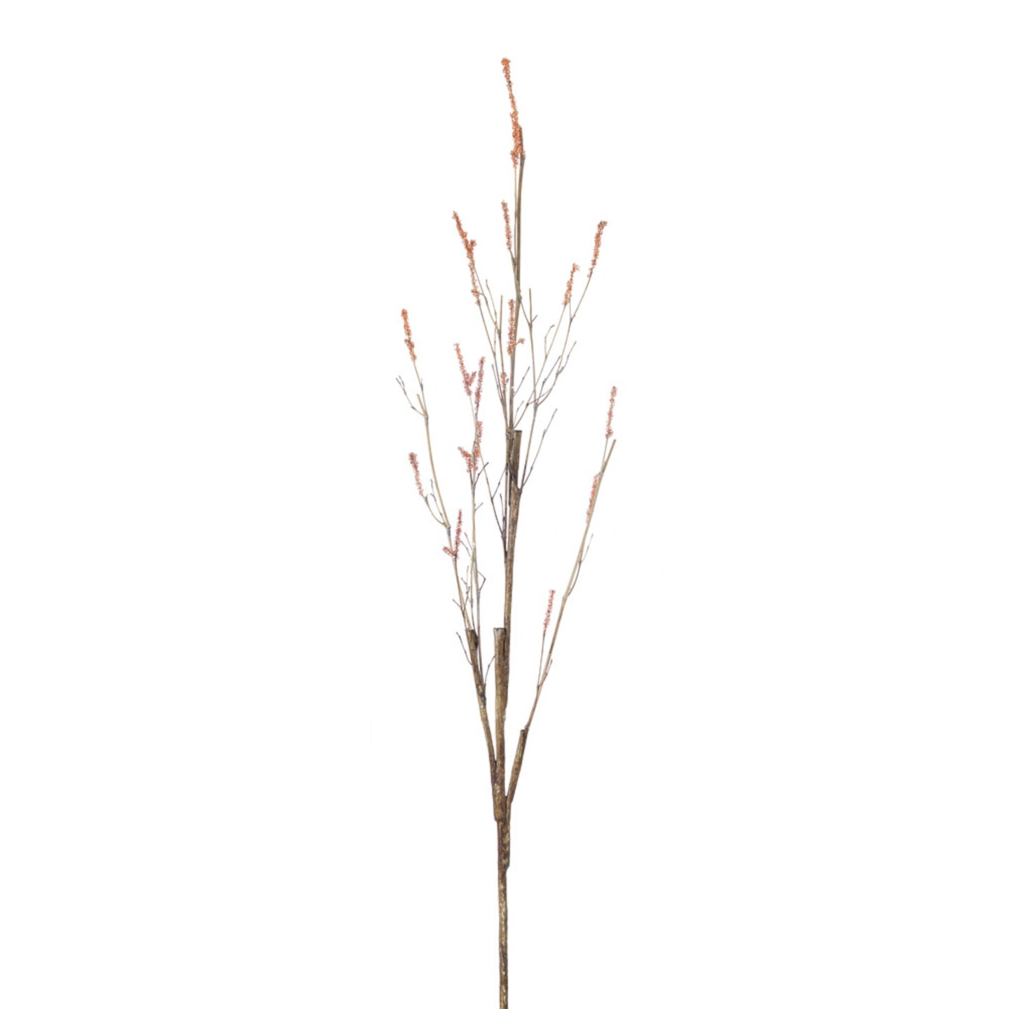 Melrose Set of 12 Brown and Orange Glittered Twig Christmas Spray, 45&#x22;