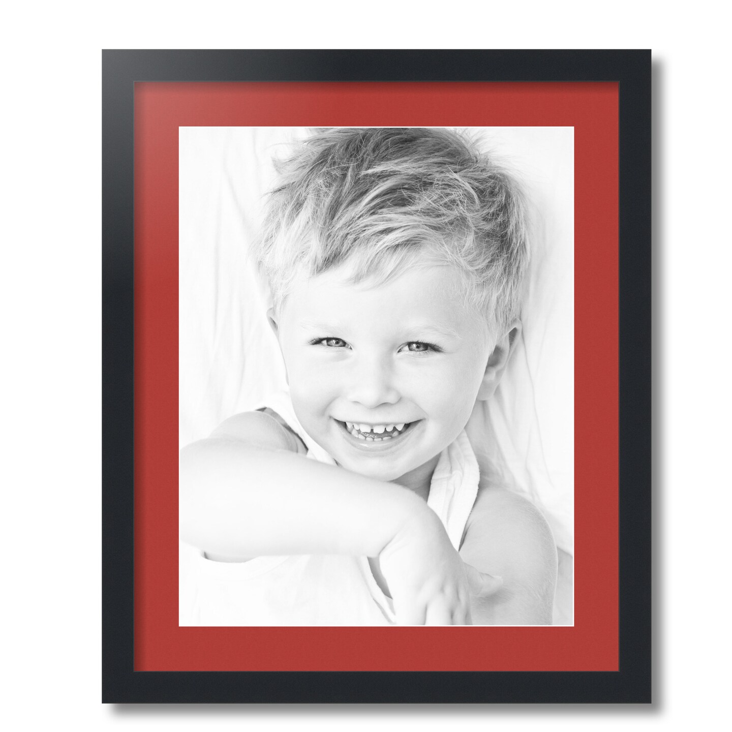 ArtToFrames 19x23" Matted Picture Frame with 15x19" Single Mat Photo Opening Framed in 1.25" Black and 2" Mat (FWM-3926-19x23)