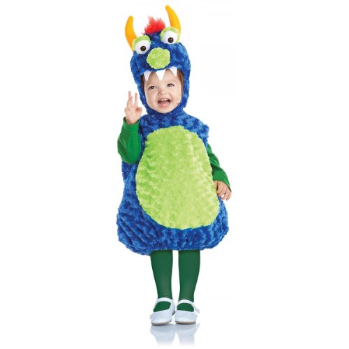 Underwraps Child's Blue and Green Belly Babies Monster Halloween Costume - Size 4T-6T