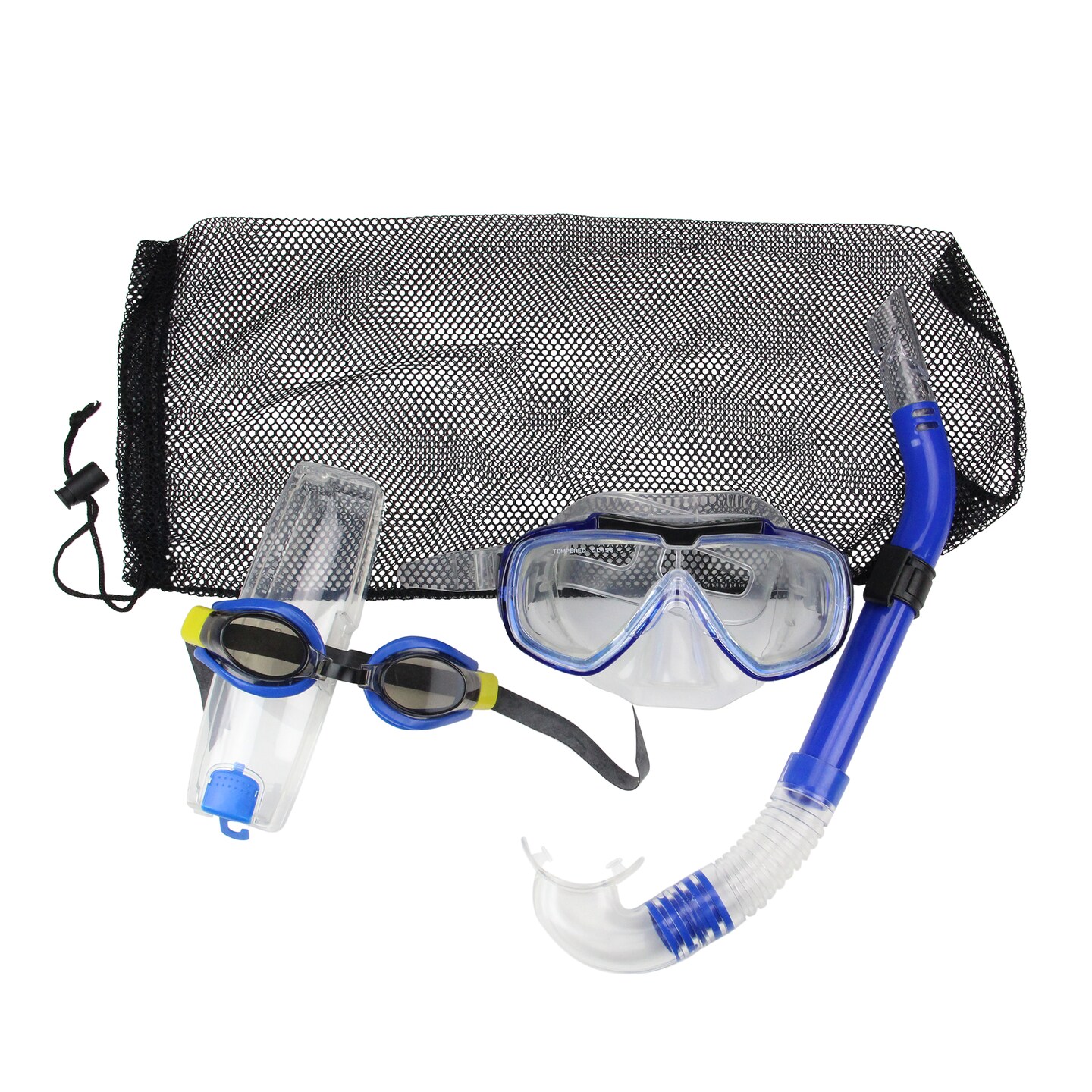 Pool Central 16" Blue Aqua Islander Adult Scuba Gear Combo Pack
