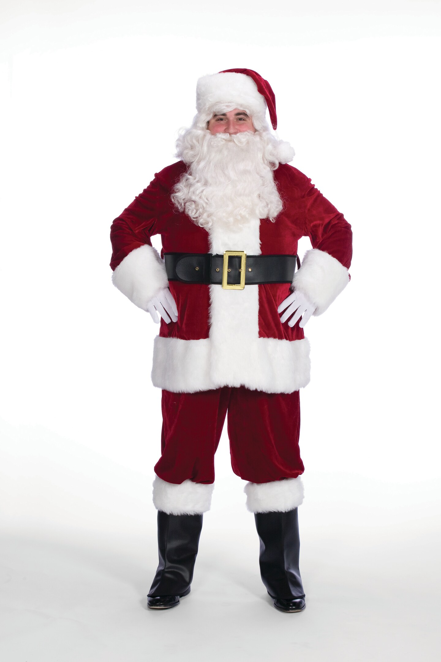 The Costume Center 7-Piece Red Velvet Christmas Santa Suit - Adult Size Large