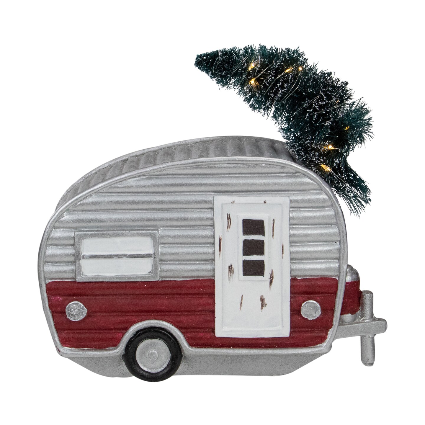 Northlight LED Lighted Camper with Pine Bough Christmas Decoration - 8.5&#x22;