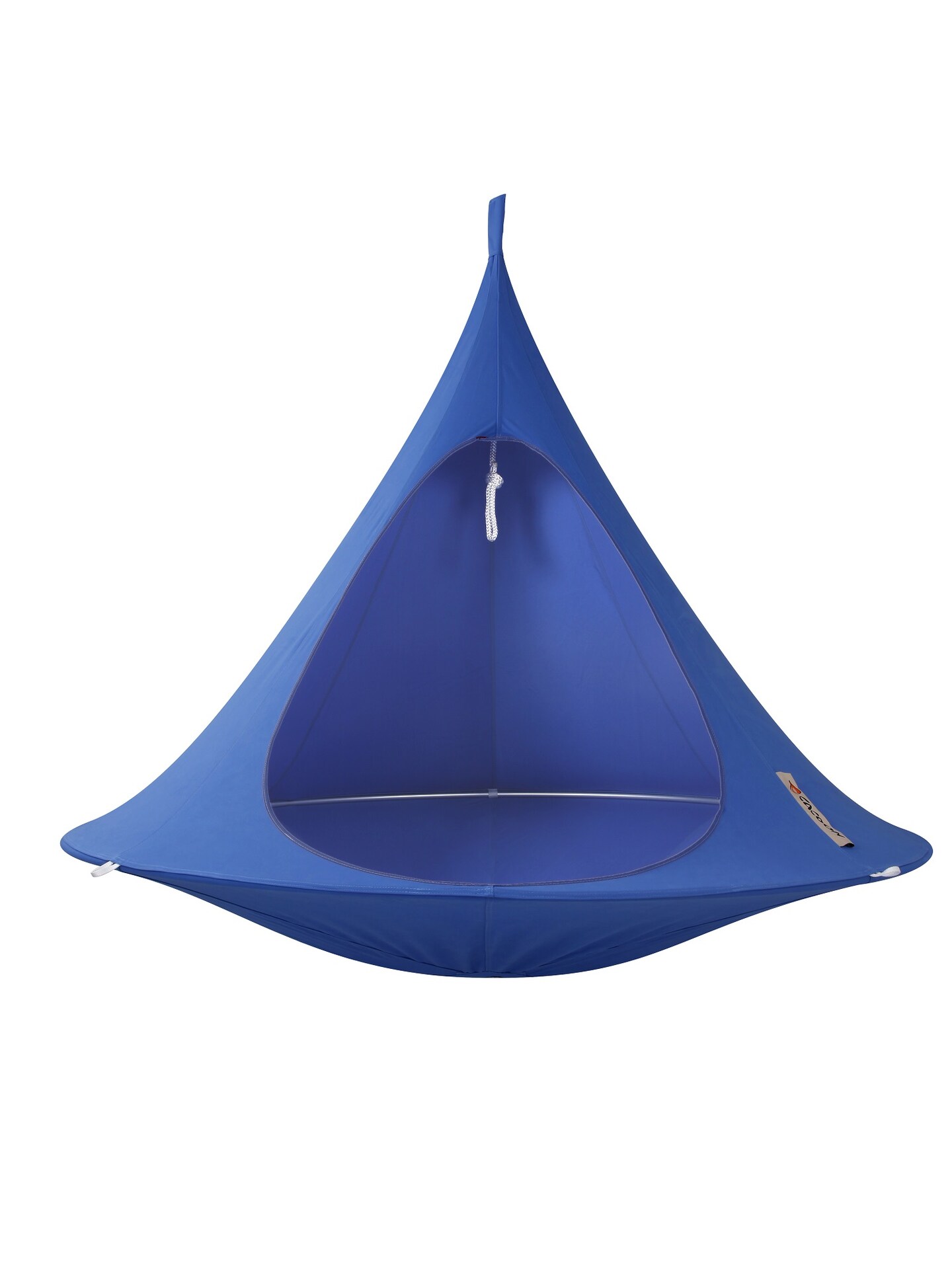 The Hamptons Collection 72&#x201D; Blue Two Person Hanging Cacoon Chair with Hanging Hardware