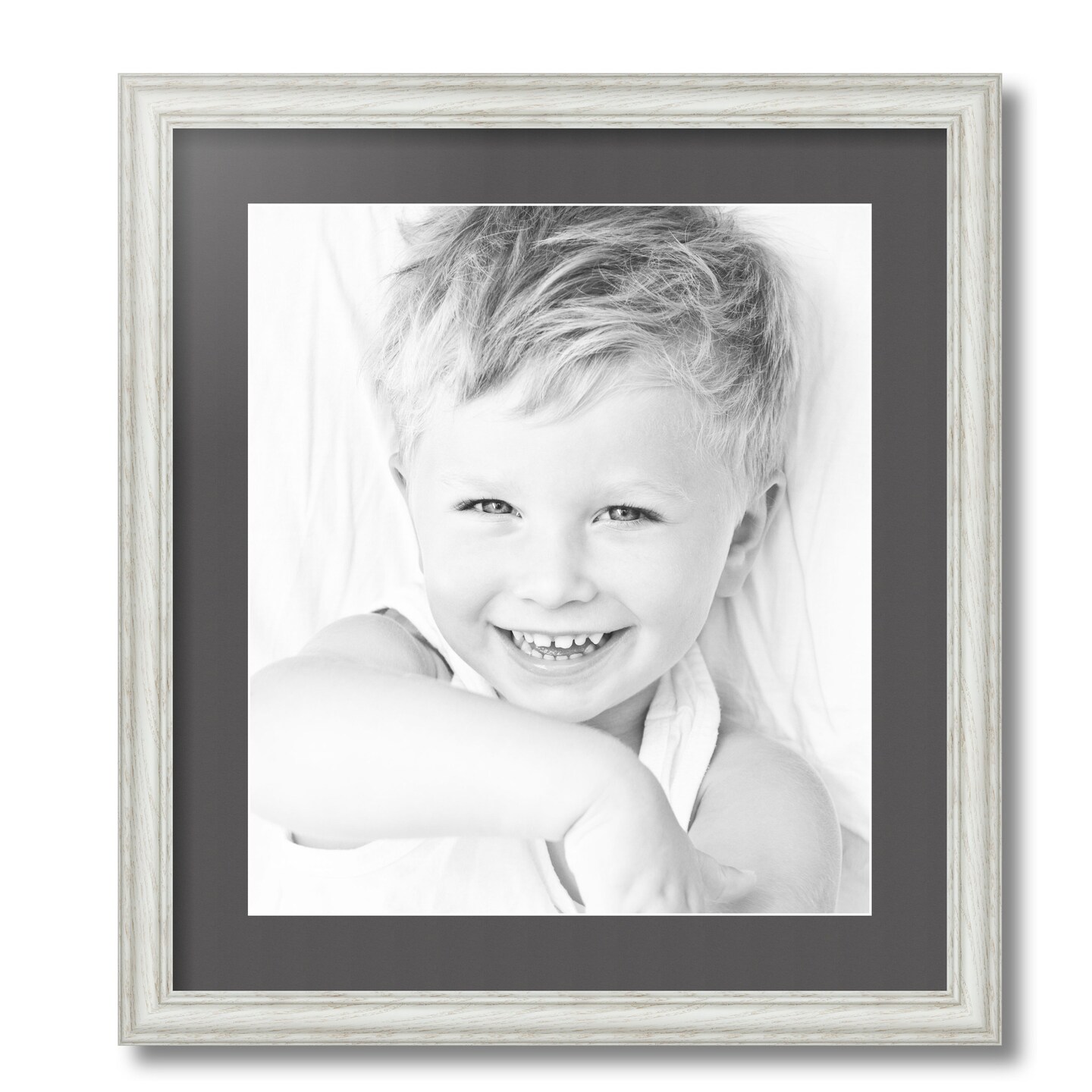 ArtToFrames 18x20" Matted Picture Frame with 14x16" Single Mat Photo Opening Framed in 1.25" White and 2" Mat (FWM-4098-18x20)