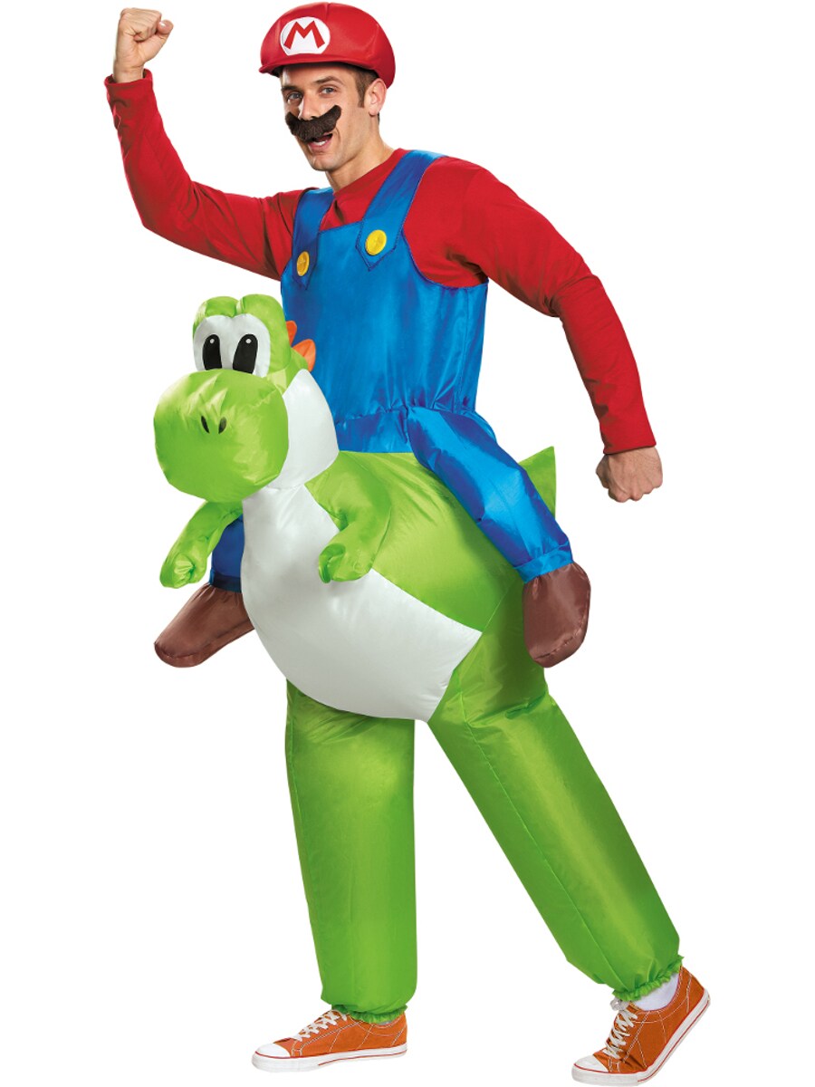 Adults Men's Deluxe Super Mario Brothers Yoshi Costume XL 42-46