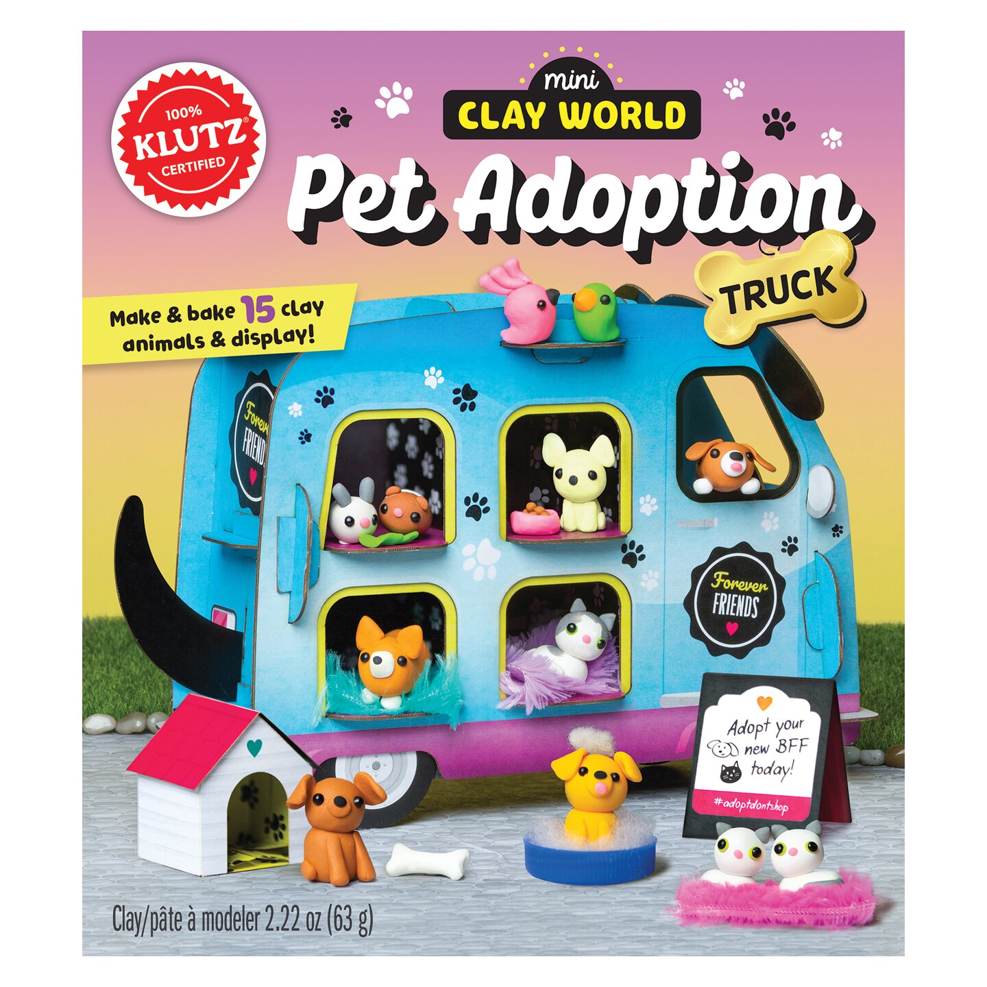 Klutz Mini Clay World Kit, Pet Adoption Truck