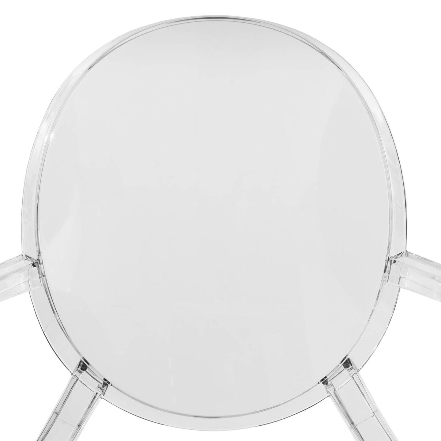 LeisureMod Carroll Modern Acrylic Chair - Clear