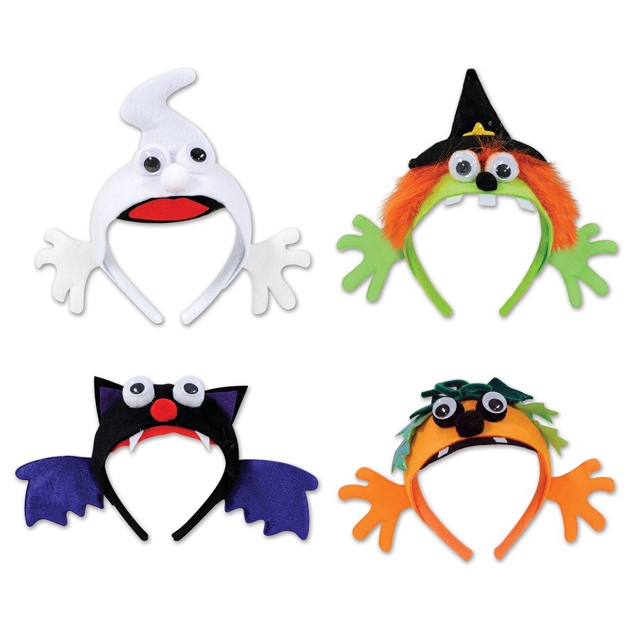 Beistle Club Pack of 12 Halloween Assorted Headbands Costume Accessories