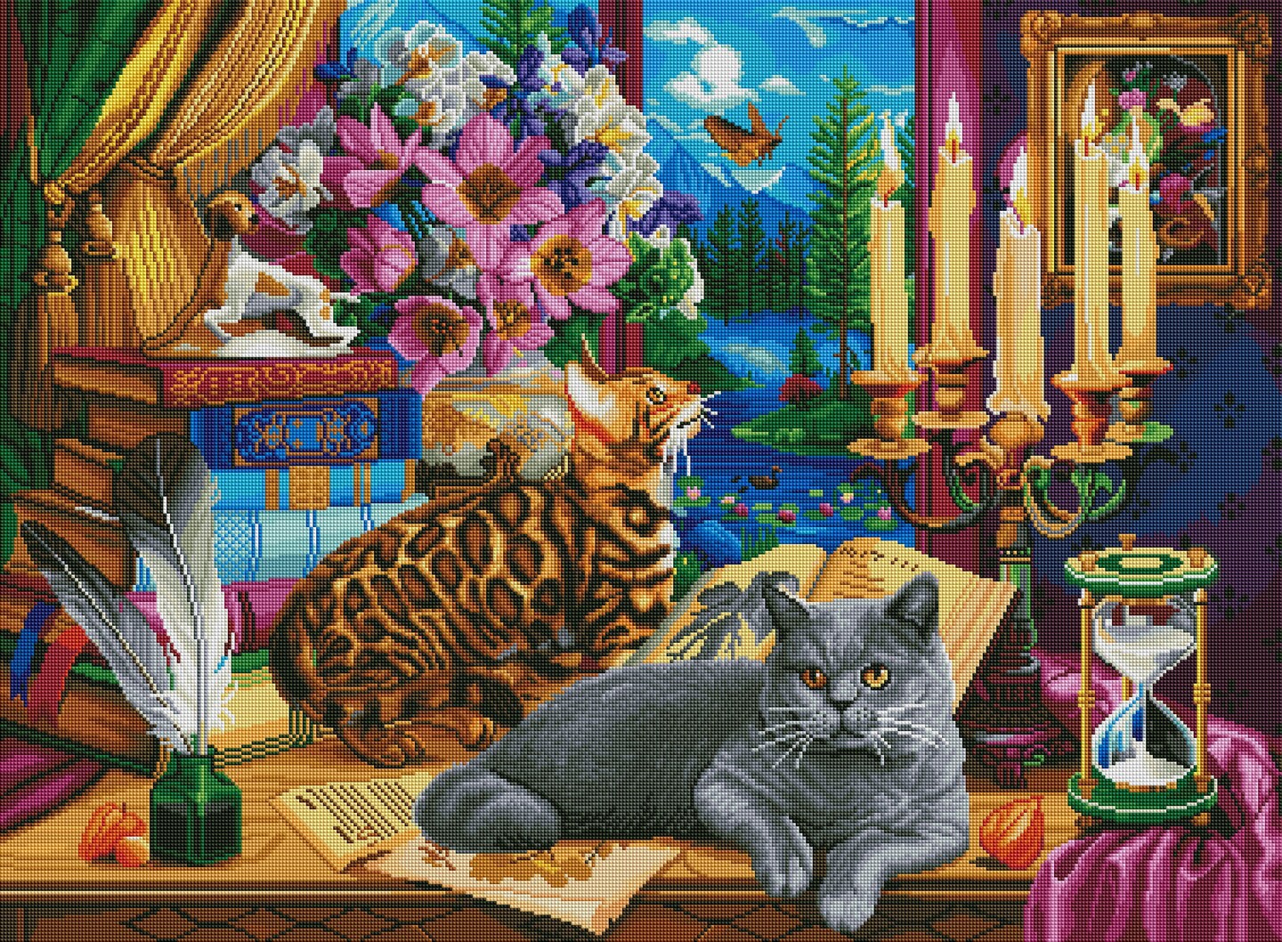 その他 DAC Cats Near the Window at Night Cats Near The Window At Night | Michaels