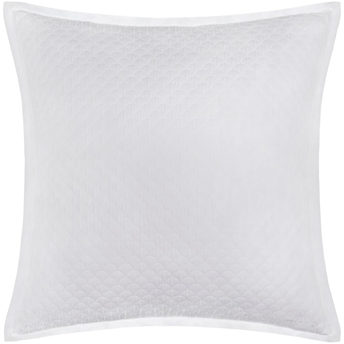 Tiwari Home 26&#x22; White Coastal Geometric Square Pillow Sham