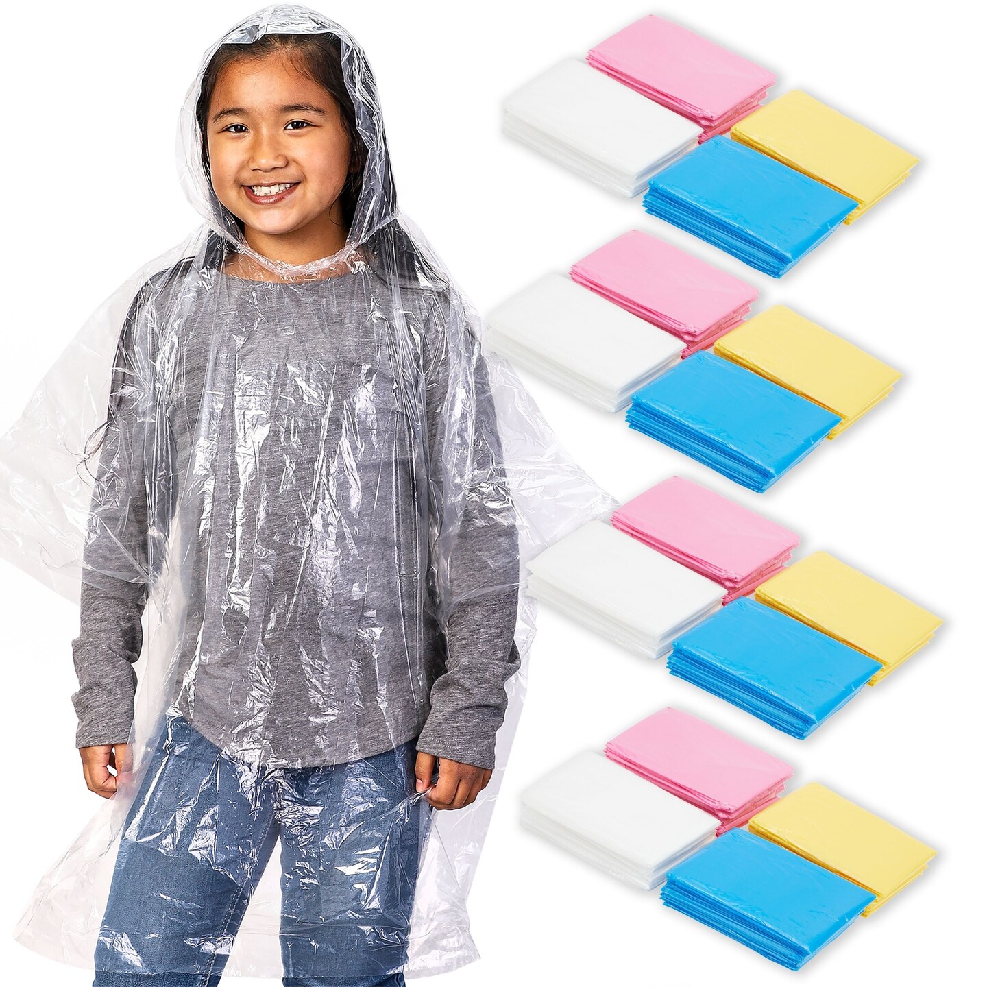 Real Daffodil Kids PVC Round Neck Full Sleeve, Seam Sealed Raincoat, With  Extra Space for Backpack/School Bag, Rain coat for Boys and Girls