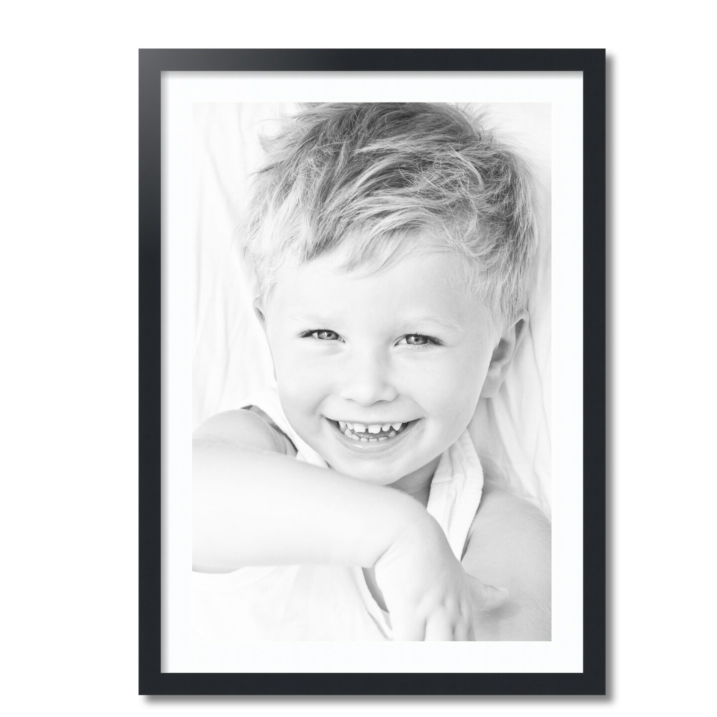 ArtToFrames 24x34&#x22; Matted Picture Frame with 20x30&#x22; Single Mat Photo Opening Framed in 1.25&#x22; Black and 2&#x22; Mat (FWM-3926-24x34)