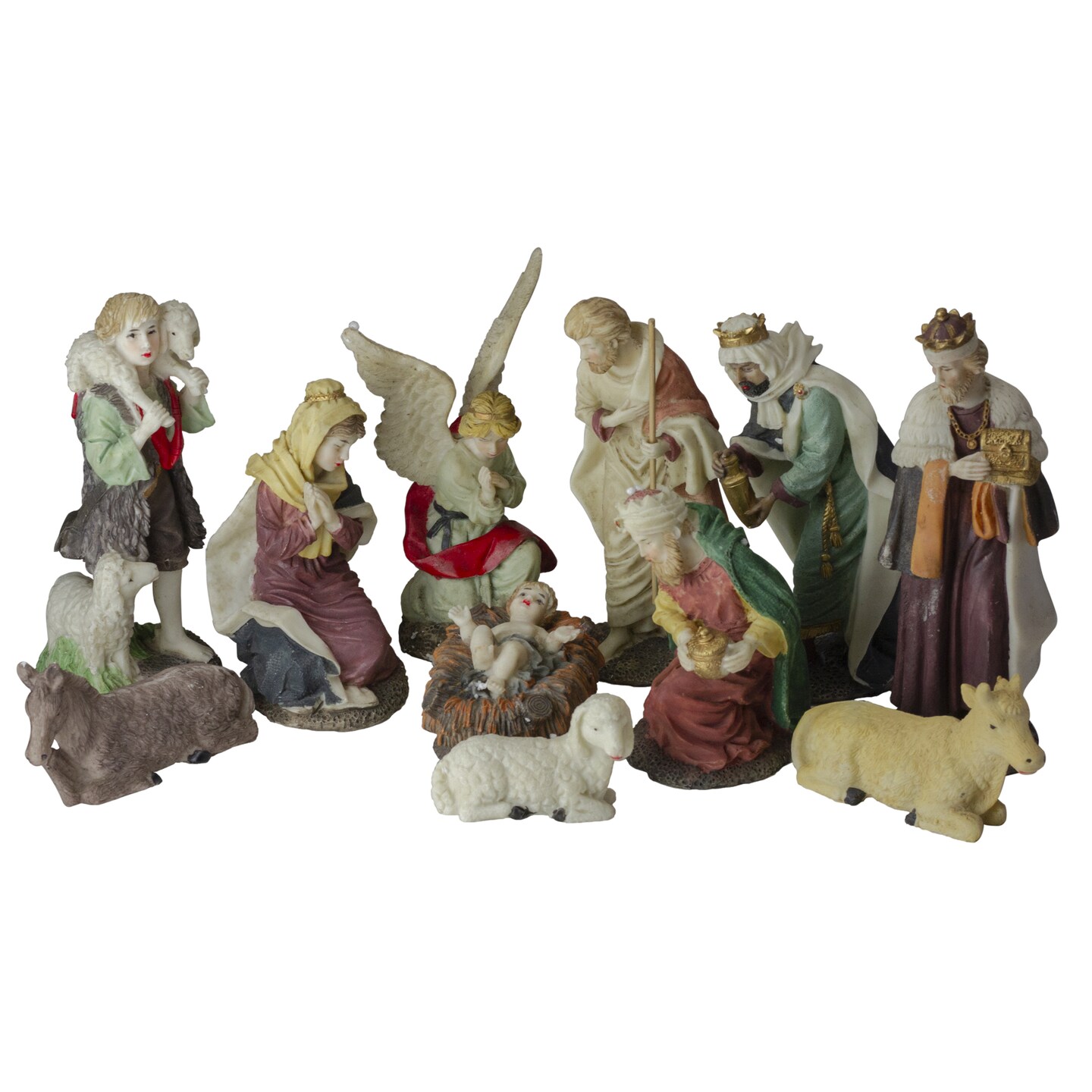 Northlight Set of 11 Christmas Nativity Resin Figurines, 8&#x22;