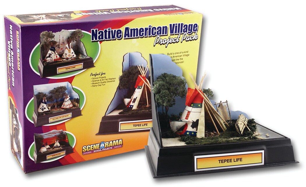 Woodland Scenics Scene-A-Rama Project Pack, Native American Village Kit