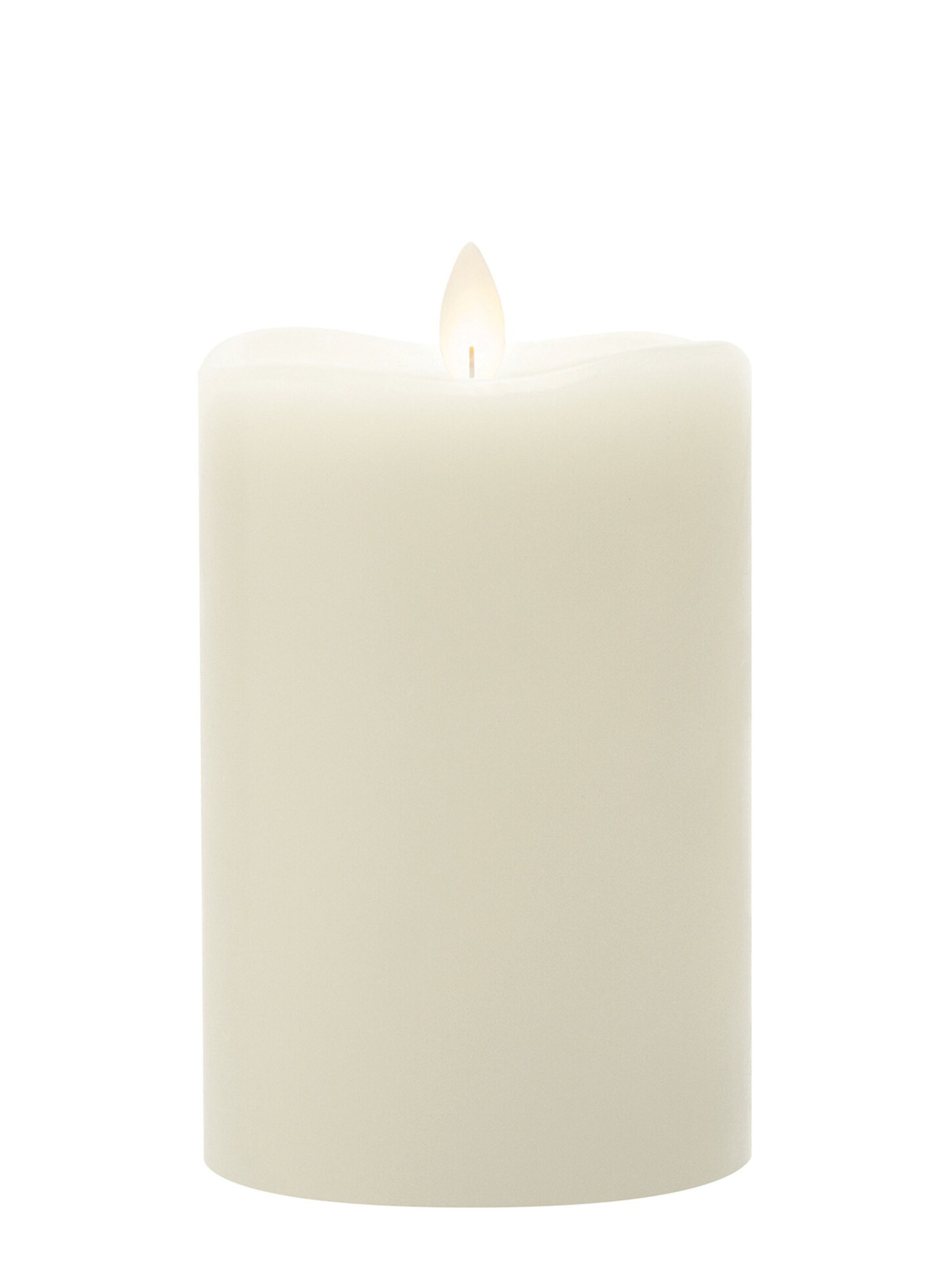 Whitehurst Battery Operated Flameless LED Pillar Candle - 6" - White