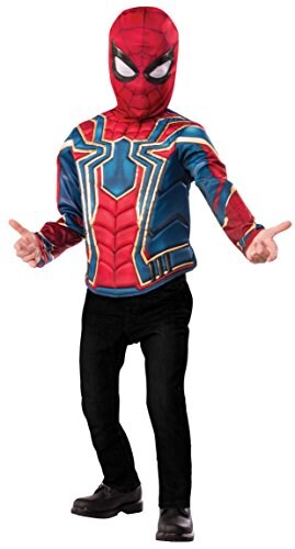 Rubies Deluxe Spider-Man Boys Top Shirt Halloween Costume - Size 4-6