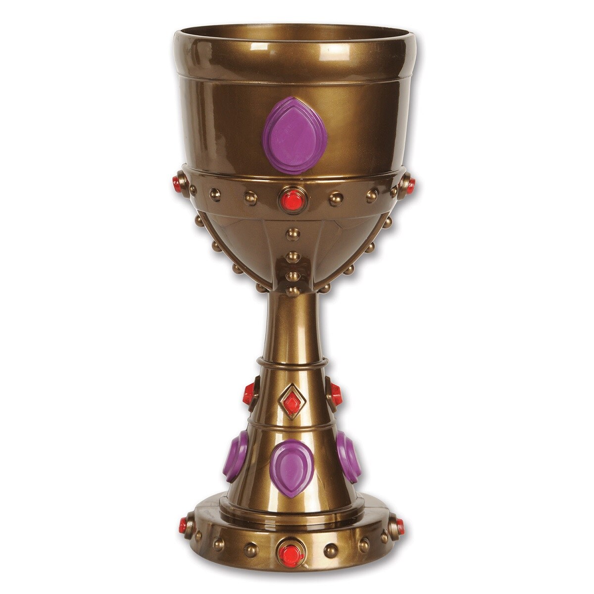 Party Central Club Pack of 12 Red and Purple Medieval Jeweled Party Goblets Decors 8 Oz