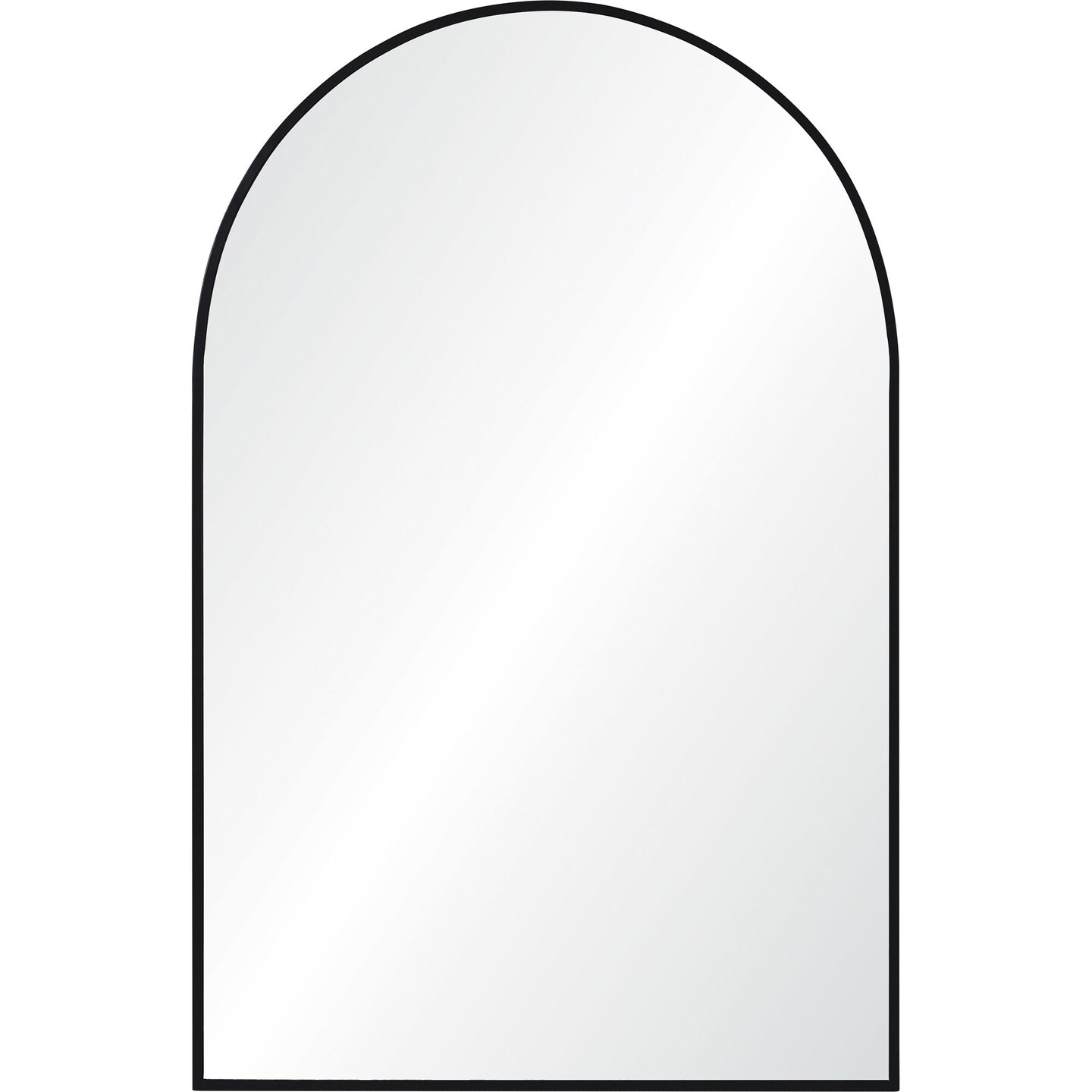 Signature Home Collection 36&#x22; Clear Powder Coated Finished Framed Arched Wall Mirror