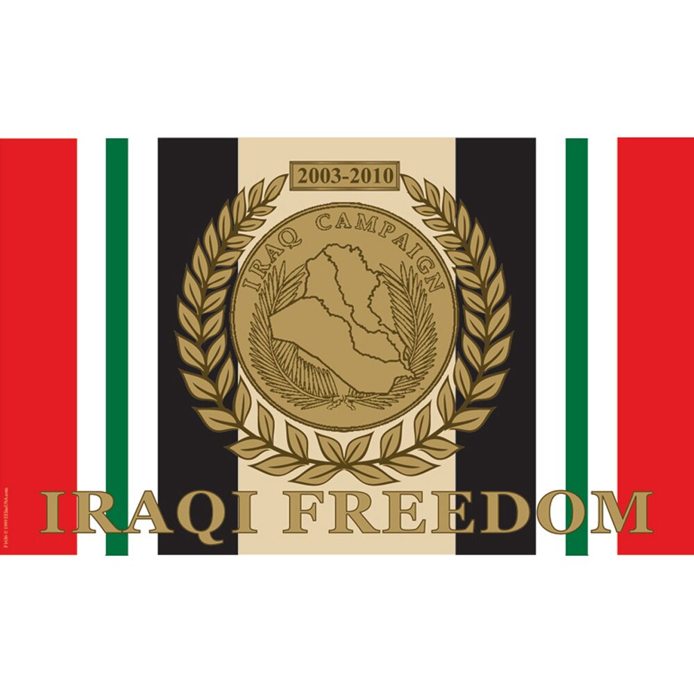 Patriotic Iraqi Freedom Flag (3ft x 5ft)