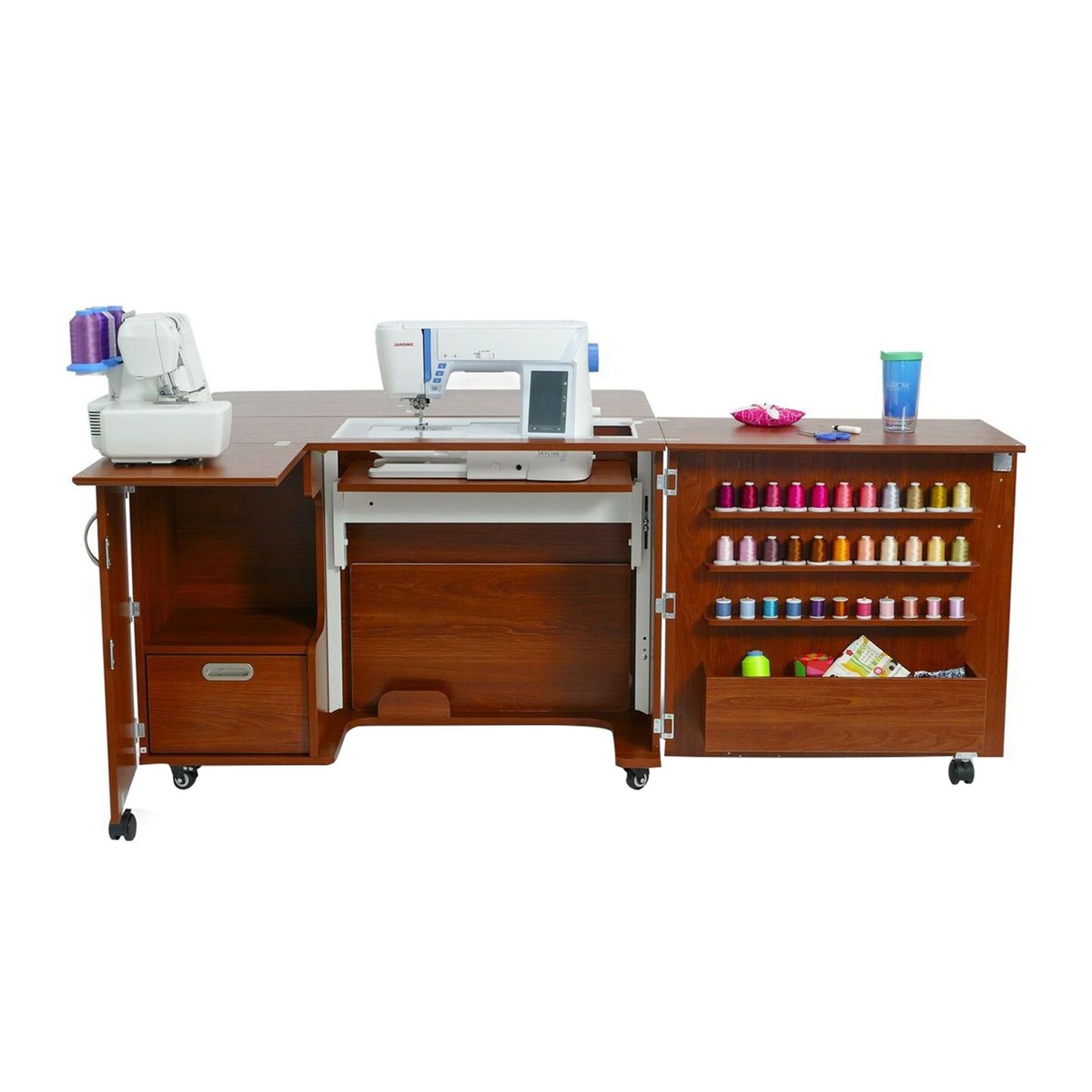 Kangaroo Sewing Furniture Wallaby II Cabinet - Teak