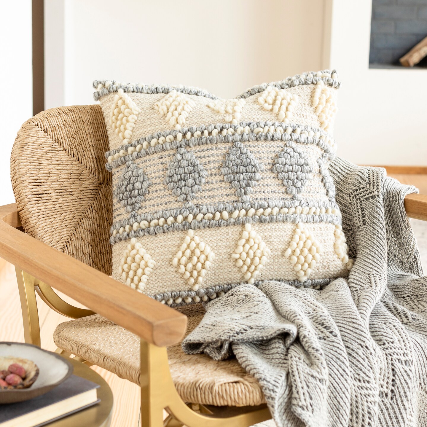 Beige Throw Pillow Arrangement