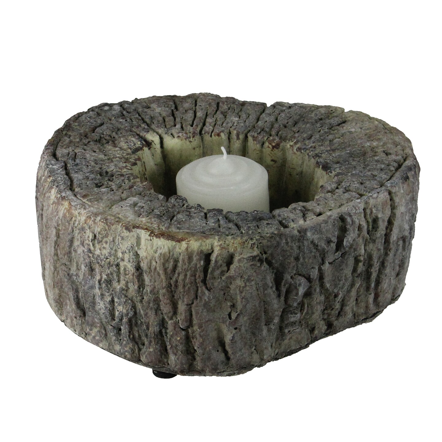 Melrose 6.75&#x22; Eye-Catching Textured and Rustic Woodland Tree Trunk Candle Holder