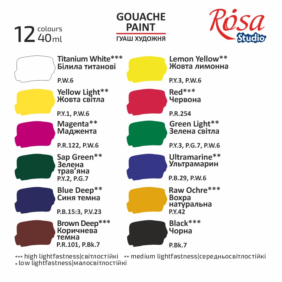 Rosa Studio : Gouache : Soft Pack : 200 ml : 901 Titanium White