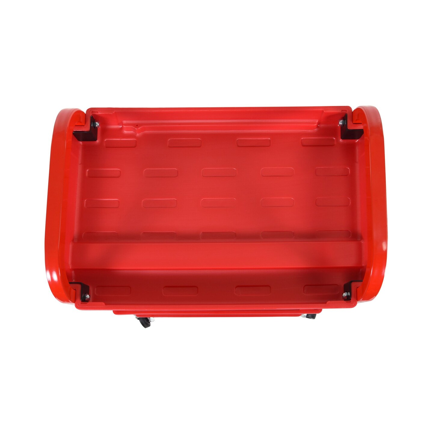 Luxor Office Multipurpose Adjustable Utility Cart with Three Shelves, Red