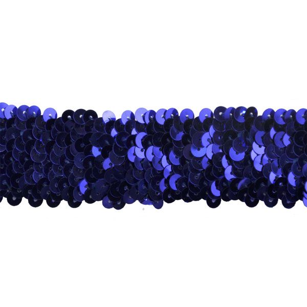 Belagio Stretch Sequin Trim, 1.5" Wide, Royal Blue, 10-Yard Bolt