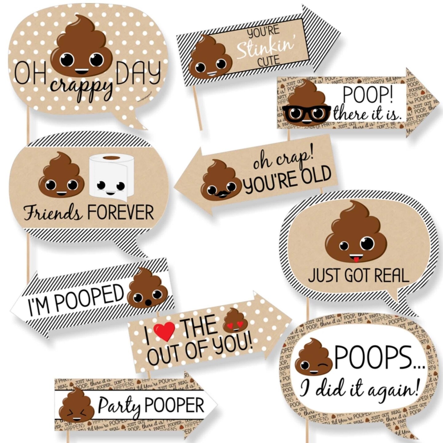 Big Dot of Happiness Funny Party 'Til You're Pooped - Poop Emoji Party ...