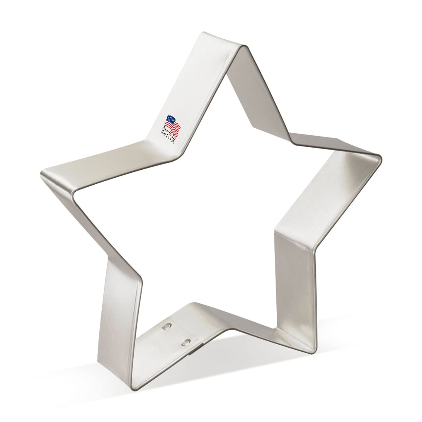Star Cookie Cutter 4.5 in B0710, CookieCutter.com, Tin Plated Steel, Handmade in the USA