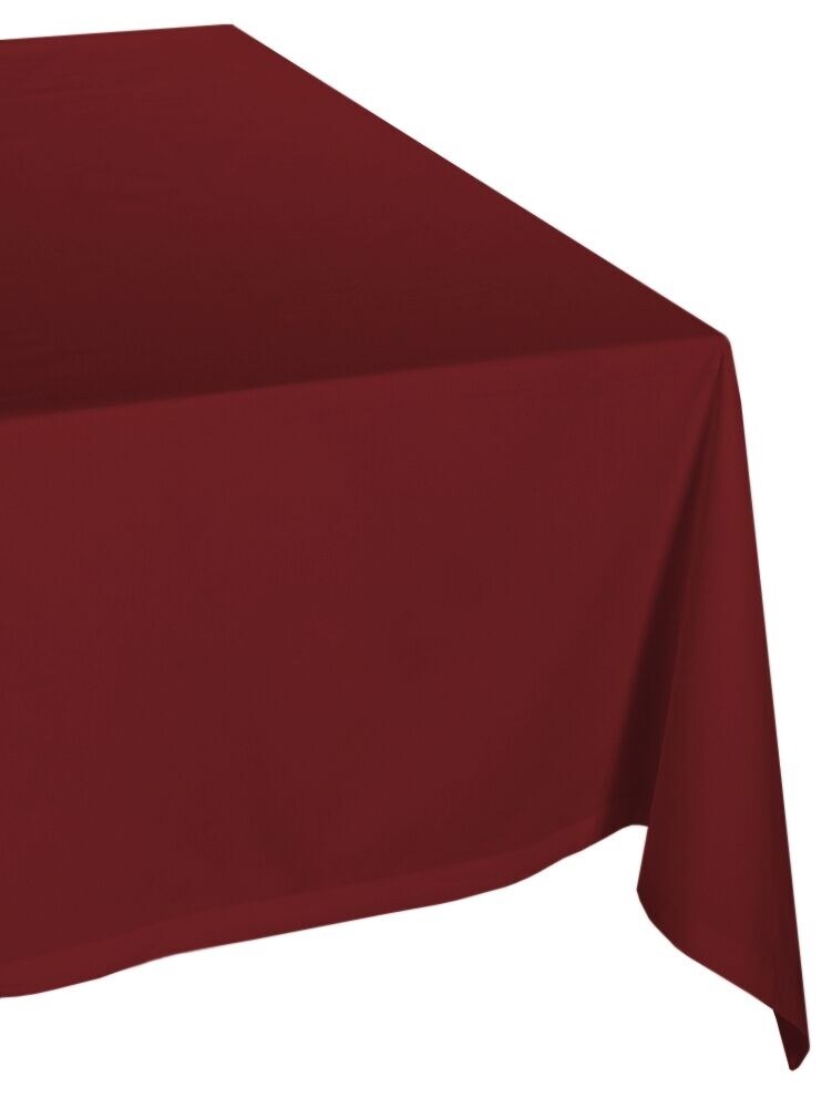 Contemporary Home Living 72&#x22; Brown Solid Seamless Rectangular Table Cloth