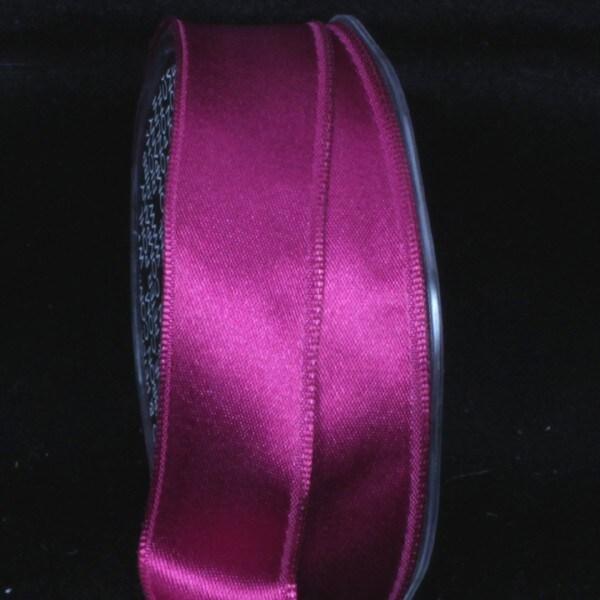 The Ribbon People Fuchsia Purple Double Face Solid Wired Craft Ribbon 1&#x22; x 44 Yards