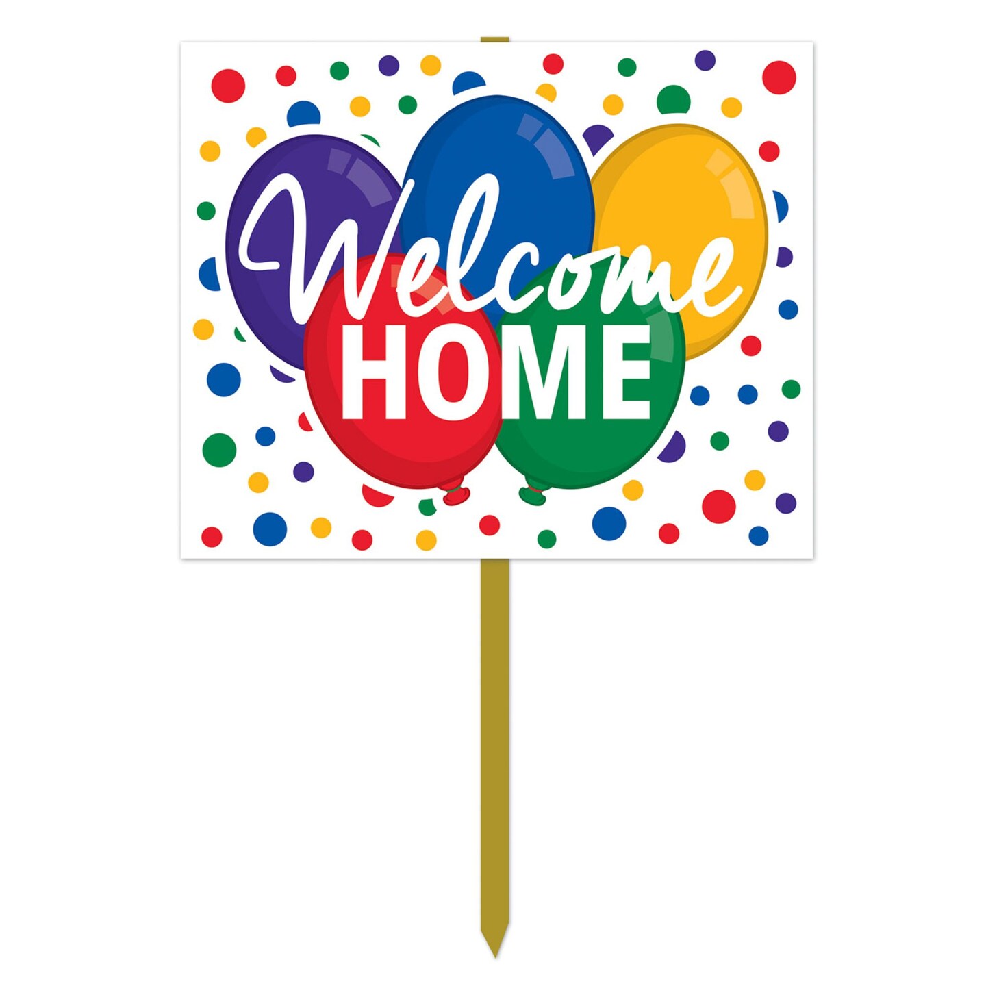 Baldwin 23.75" Warm and Vibrant Heart-Warming Paper "Welcome Home" Yard Sign