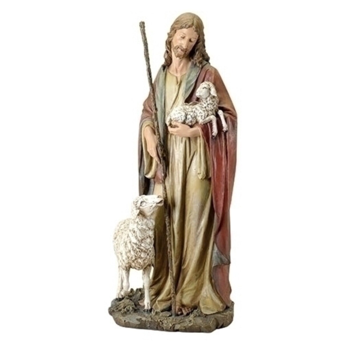 Roman Good Shepherd Holds His Sheep Statue - 36.5&#x22;